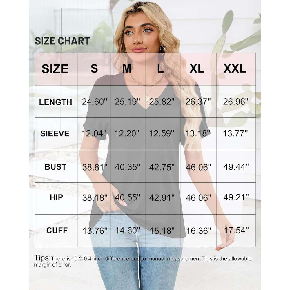 3 Pack T-Shirts Short Sleeve V Neck Tops for Women 2026 Designer Summer Loose Fit Cute Clothes Trendy Fashion Outfits