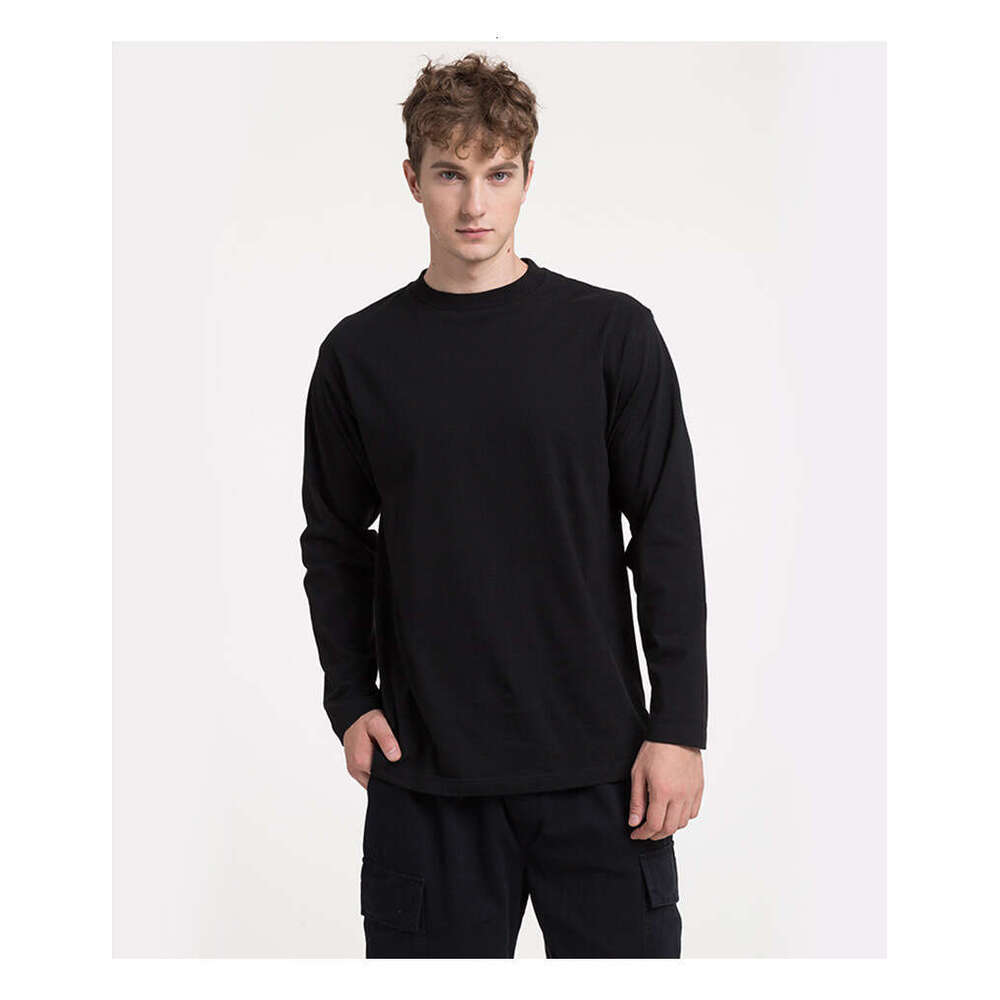 Exported to Japan 220g Heavyweight Pure Cotton Long Sleeve T-Shirt Loose Fit Unisex Solid Color Base Shirt Trendy Casual Sweatshirt