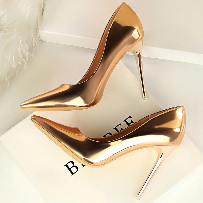 BIGTREE Shoes Classic Pumps Patent Leather Women Pumps Fashion Women Wedding Shoes High Heels Stiletto 105 Cm 75 Cm Lady Shoes 260306