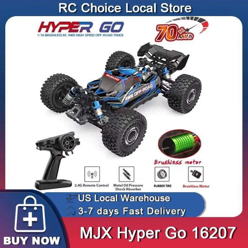 MJX 16207 Hyper Go 70km/h Brushless Rc 70KM/H High Speed Drift Cars 1/16 2.4G 4WD Racing Car Off-Road Remote Control Truck C260305