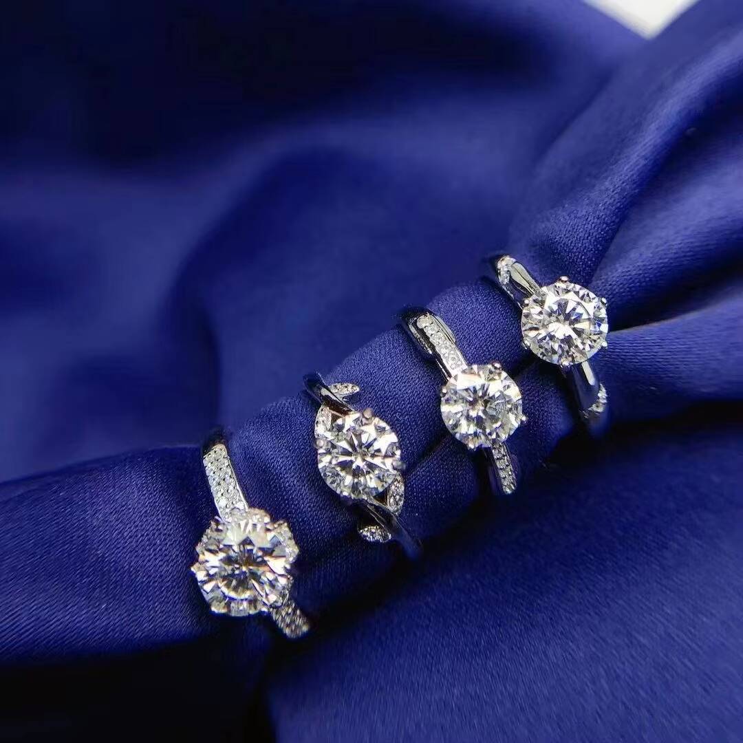 Hot Selling 1 Moissanite Engagement Wedding Ring New Design 5925 Silver Claw Religious Fine Ring