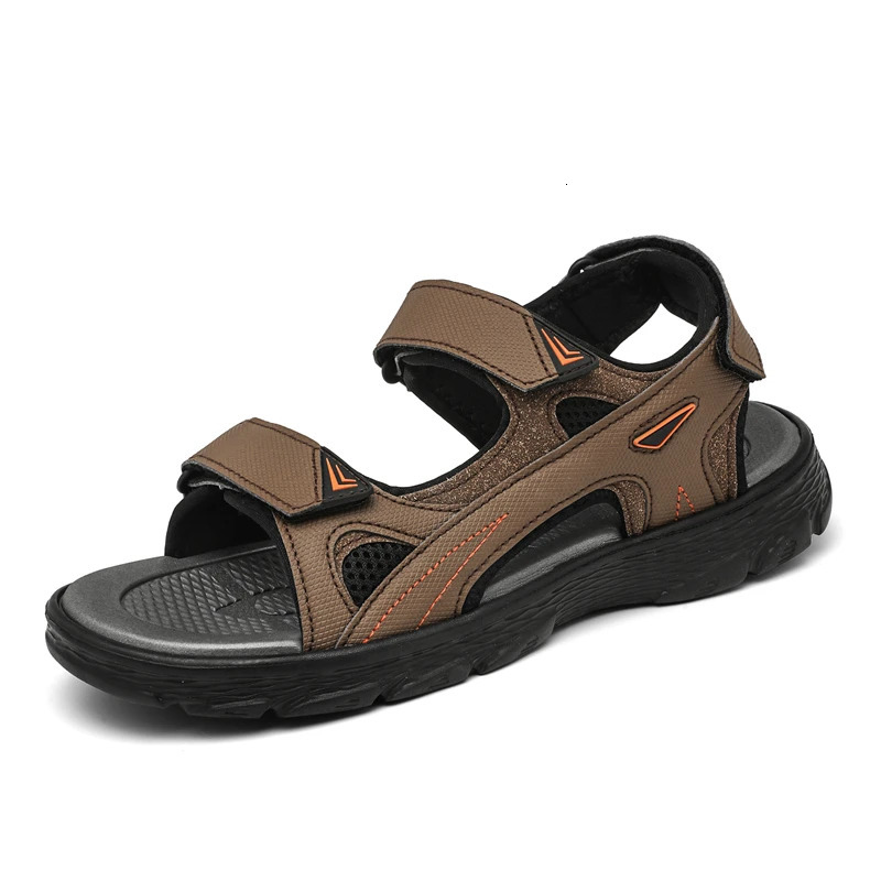 Mens Sports Sandals Outdoor Hiking Waterproof Beach Sports Mens Sandals Summer Open Toe Adjustable Laces 260304
