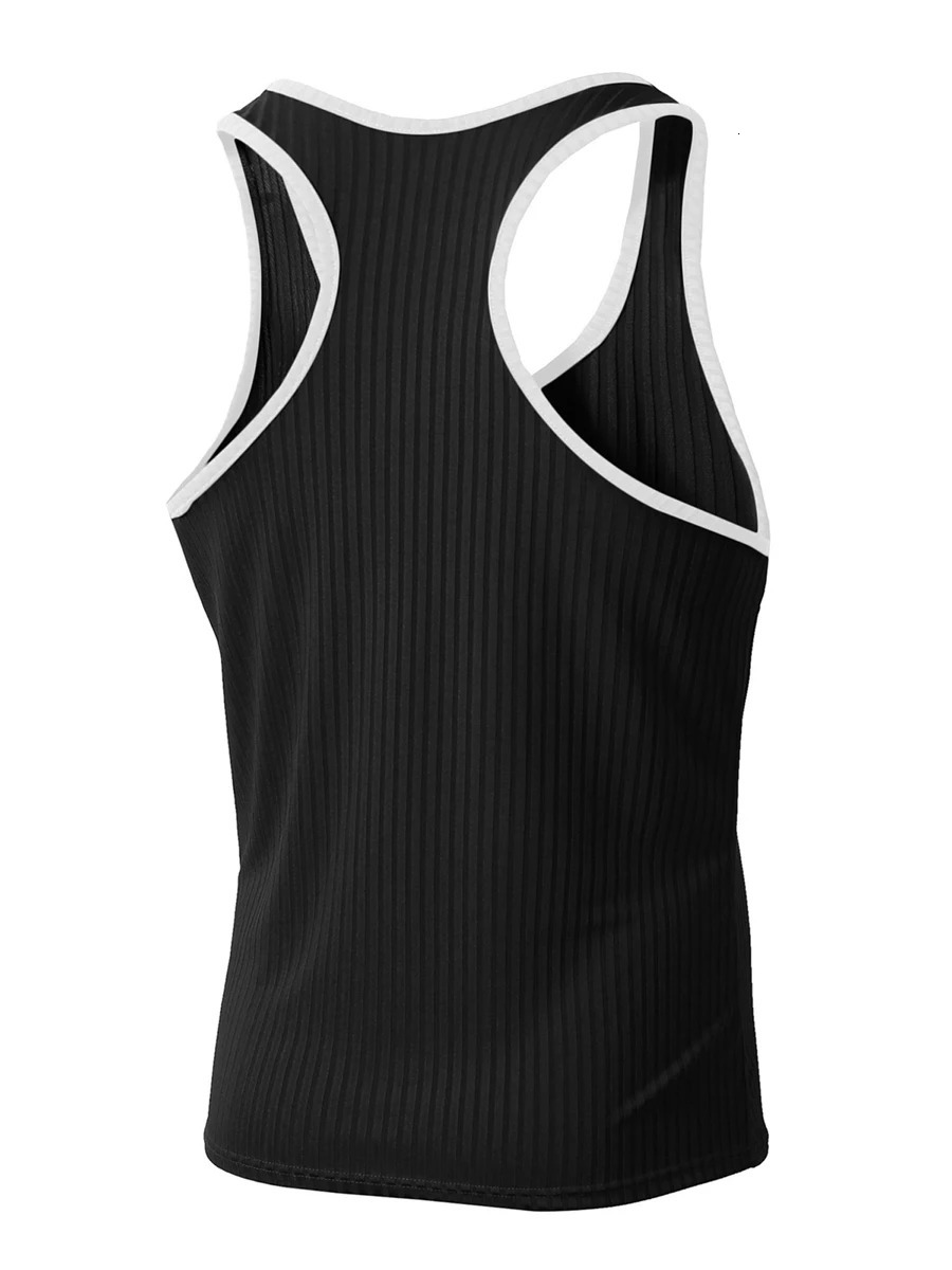 Men s Sleeveless Muscle Tank Tops with Racerback for Workout Training and Gym Fitness - Casual Streetwear Style 260306