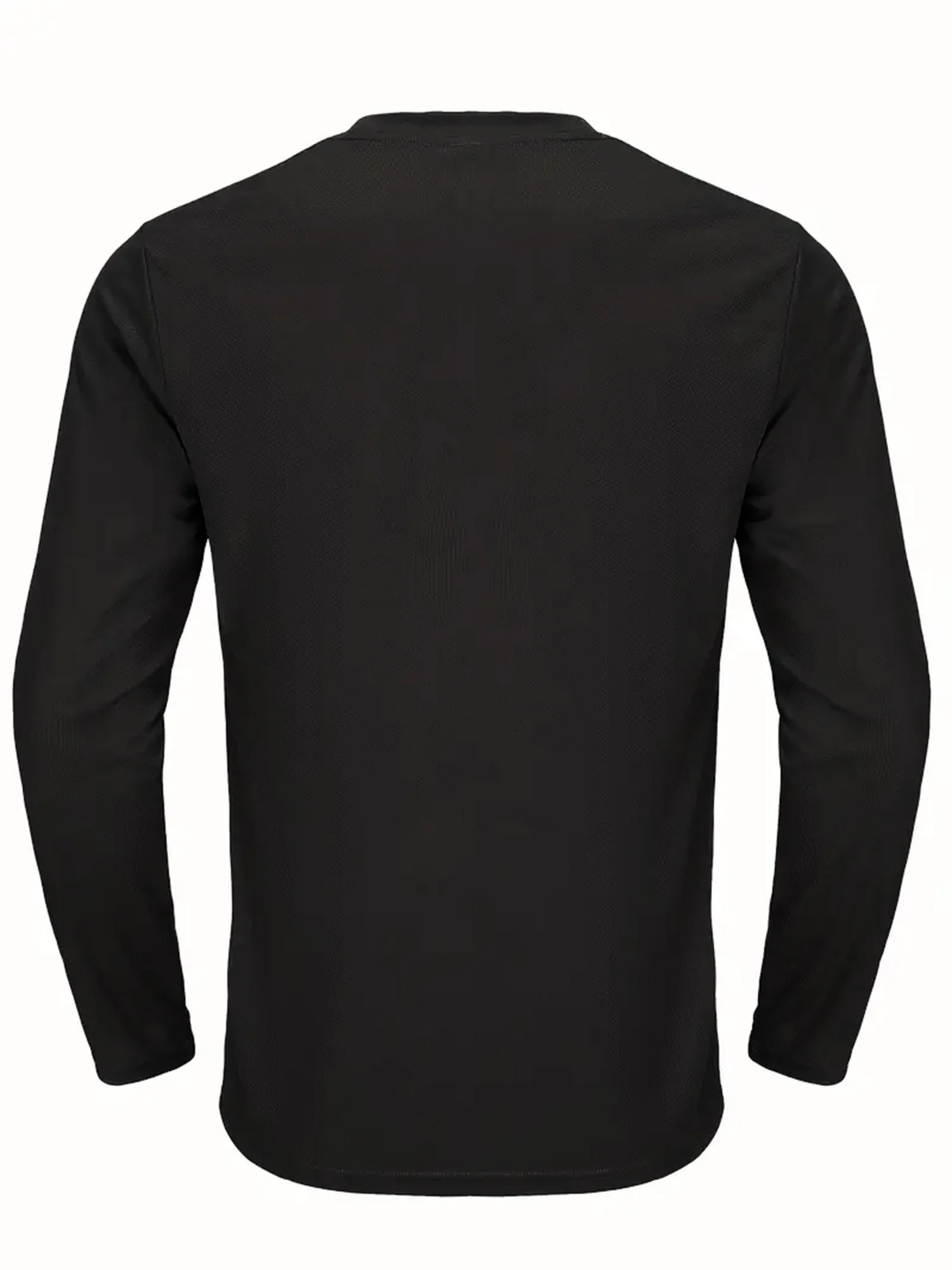 Sports LongSleeved Black 5Piece Mens Round Neck Shirt QuickDrying Top Fitness Sportswear Casual Outdoor BodyShap 260302