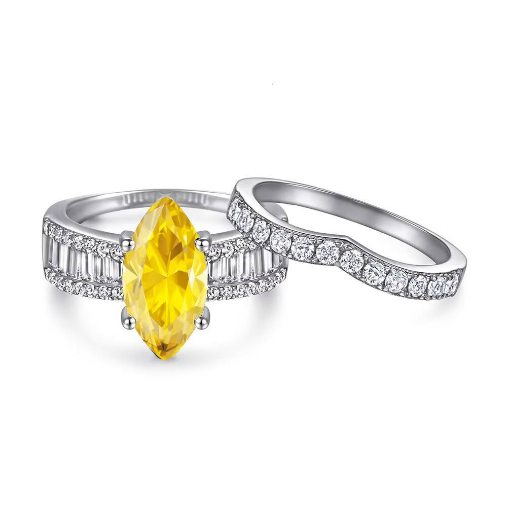 Wholesale GF S925 Sterling Silver Vintage Engagement Rings Marquise Moissanite Bar Setting GRA Certified Womens/Unisex