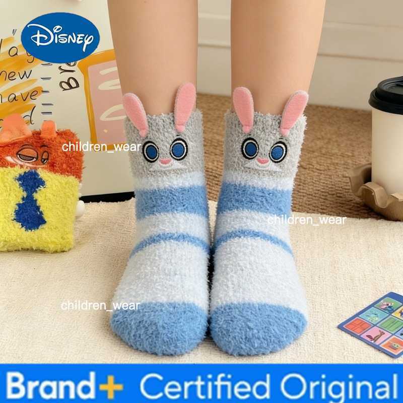 Disney Zootopia Socks Judy Nick Winter Coral Fleece Socks Boy Girl Cartoon HomeSock Cute Warm Sock Sleep Midtube Fleece Socks Xmas Gift H260306