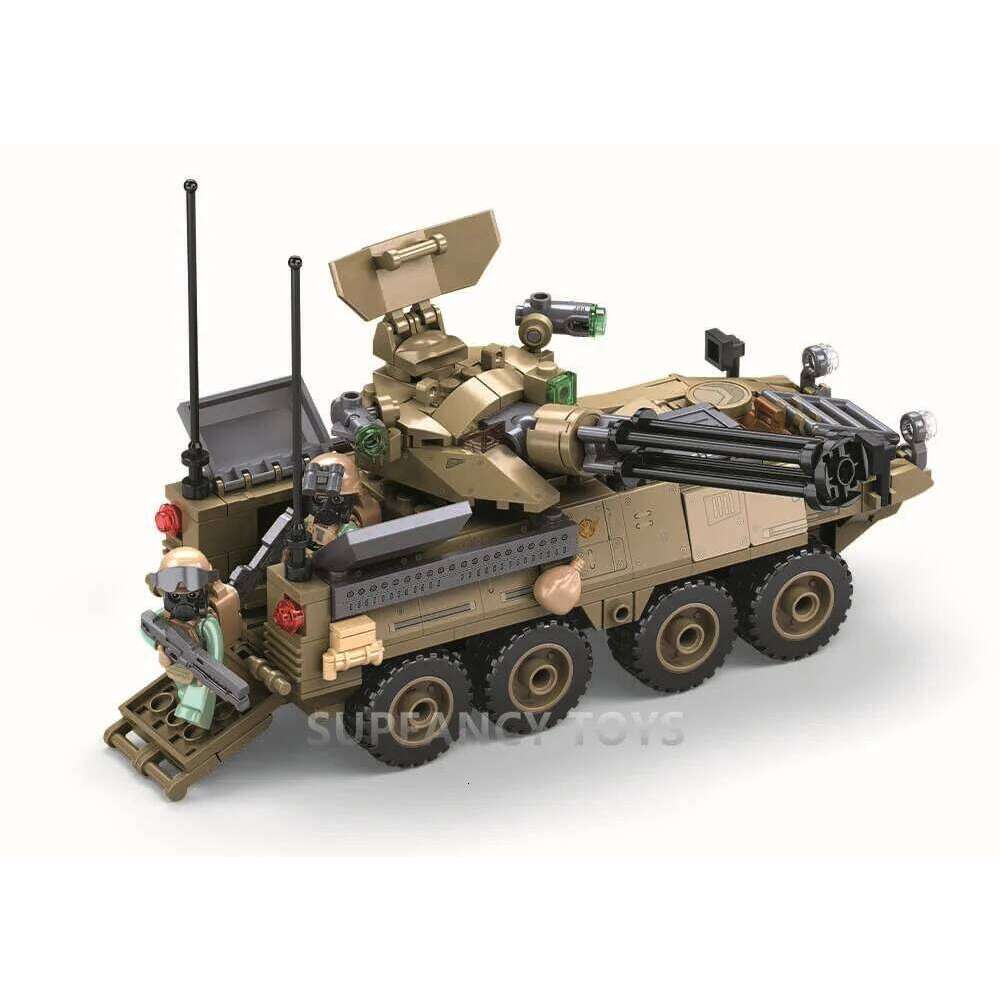 Sluban 310PCS OEF Stryker-ADS Military Air Defense System Building Blocks Set Bricks Educational Toys for Children Z260305