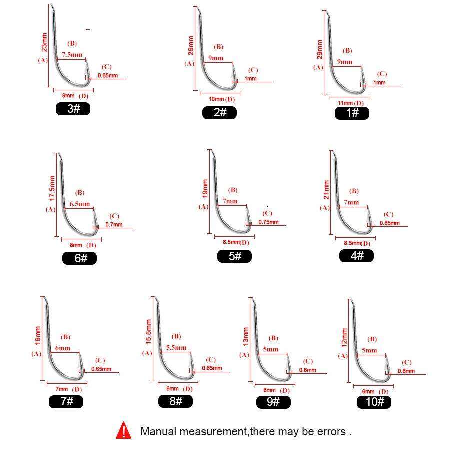 FTK 100PCS Saltwater High Carbon Steel White Single Worm Hook Crank Barbed Fishhook for Bass Fishing Tackle Y260305