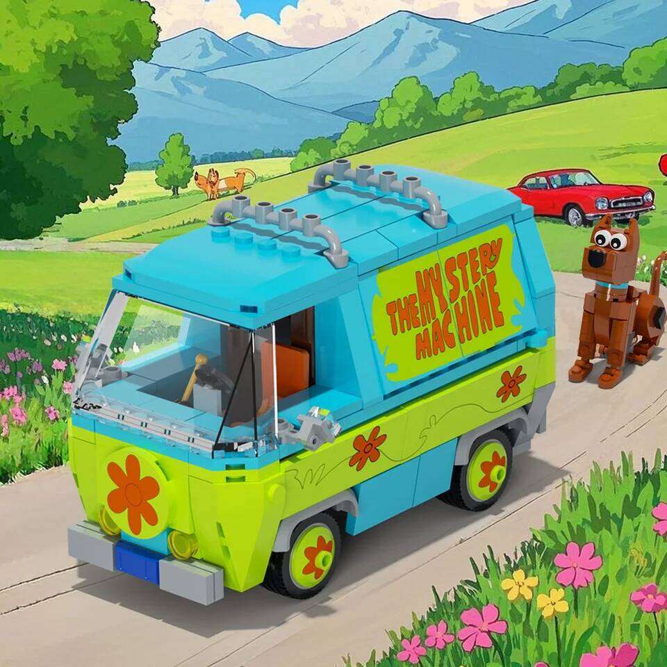 MOC Mystery Machine Model Building Blocks Set Scooed Animation Travel Car RV Bricks DIY Kid Educational Toys Adult Gift Z260306