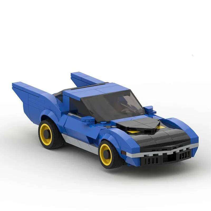 MOC 70s Inspired Batmobile Speed Super Sports Cars Building Blocks Bricks Vehicle Kid Education Toys Gifts For Boys Z260305