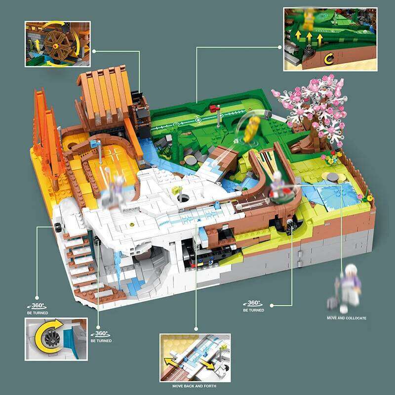 3022PCS MOC Golf Resort Course Modular Building Blocks Model Educational Puzzle Bricks Toys Christmas Gifts For Kids Boys 86017 Z260306