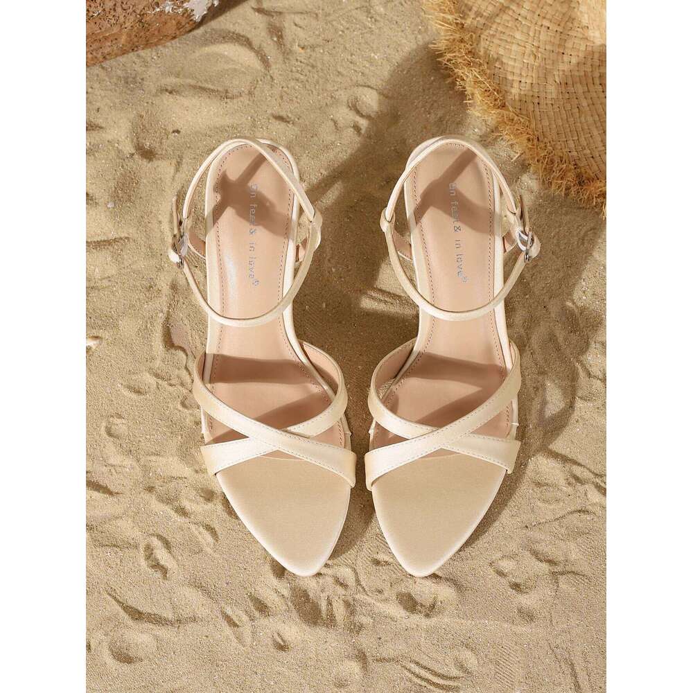 Ladies' Fashion Elegant Satin Pointed-Toe Stiletto Heels, Comfortable Simple and Versatile Thin High Heels