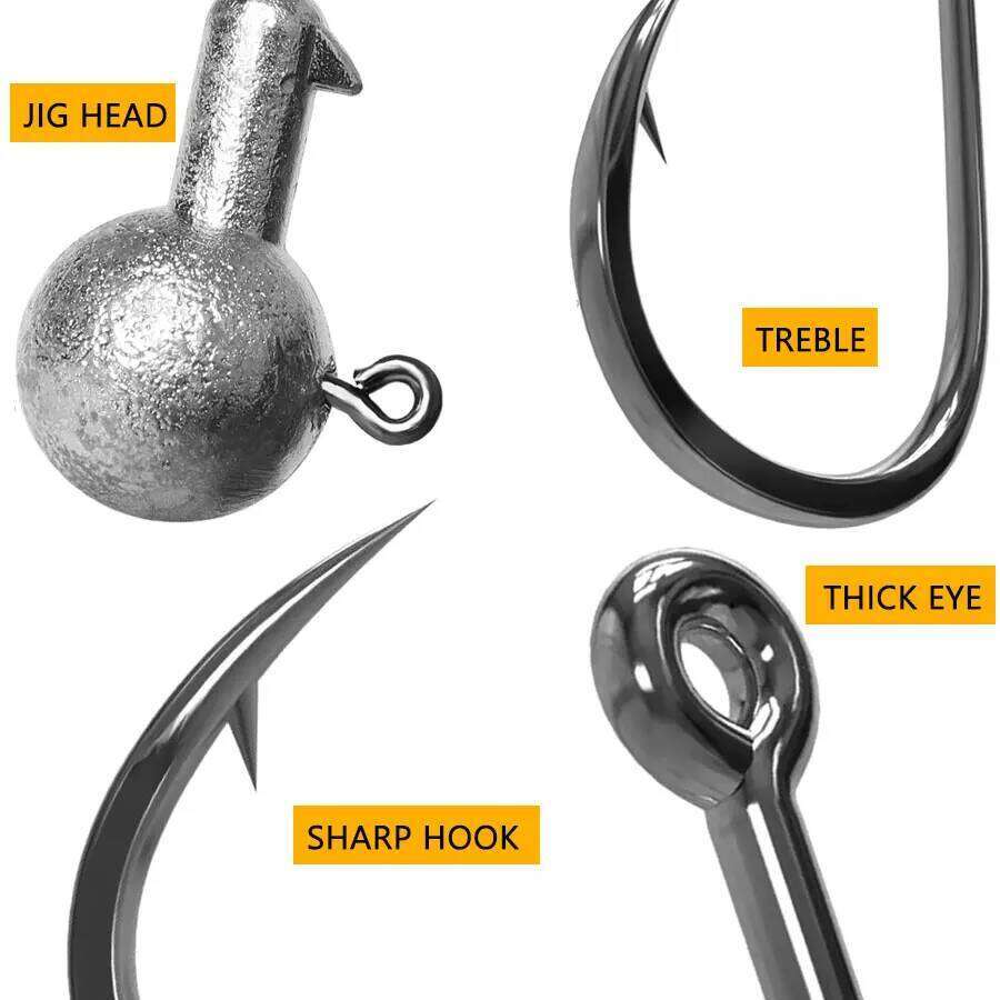 JYJ Jig Head Hook 1g 2g 3g 4g 5g 6g 7g 8g 9g 10g 12g 14g 16g Fish Hooks for Soft Lure Pesca Cranks Bass Rig Tackle Fishhook Y260305