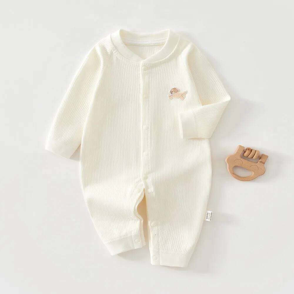 AYNIGIELL Baby Spring Autumn Sleepwear Pure Cotton Clothes 0-18 Months Newborn Boys and Girls Jumpsuit Z260306