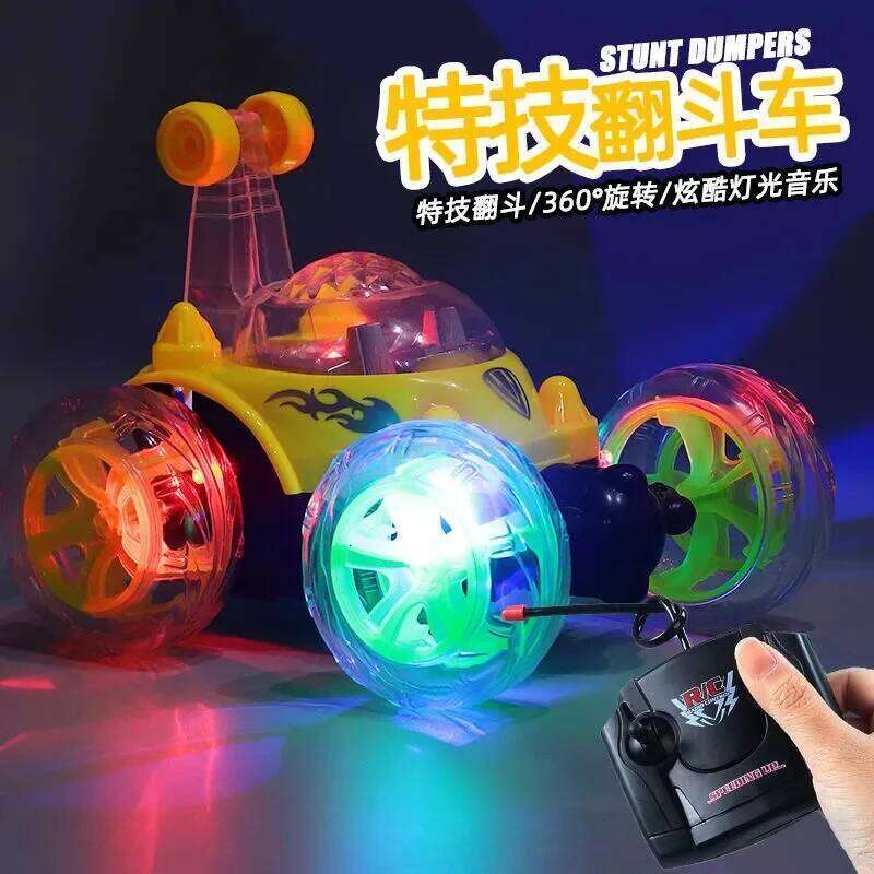 RC Stunt Radio Electric Dancing Drift Model Rotating Wheel Vehicle Motor Remote Control Car Toy C260305