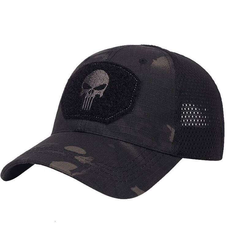 Spring And Summer New Military Fan Outdoor Baseball Net Hat Special Forces Tactical Camouflage Skull Shade Cap Y260304