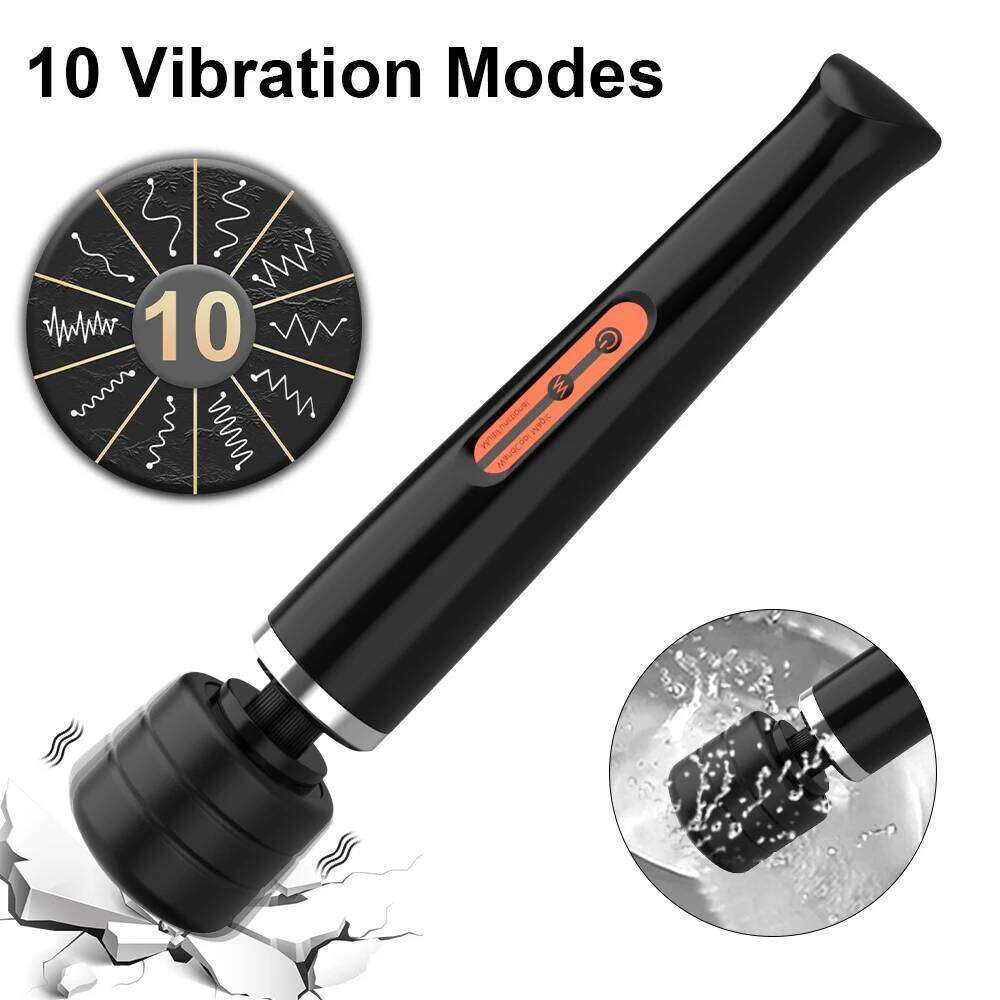 Huge Size Vibrating AV Wand Clitoris Vibrator Massager Clit Nipples Stimulator Female Masturbation Sex Toy for Women W260305