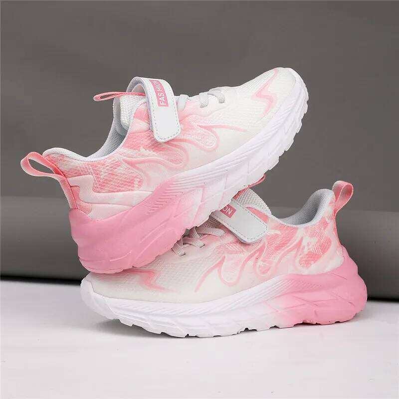 Kids Casual Breathable Running Tennis Children Sneakers Girls Fashion Gradient Designer Sports Shoes Outdoors 26Y0304