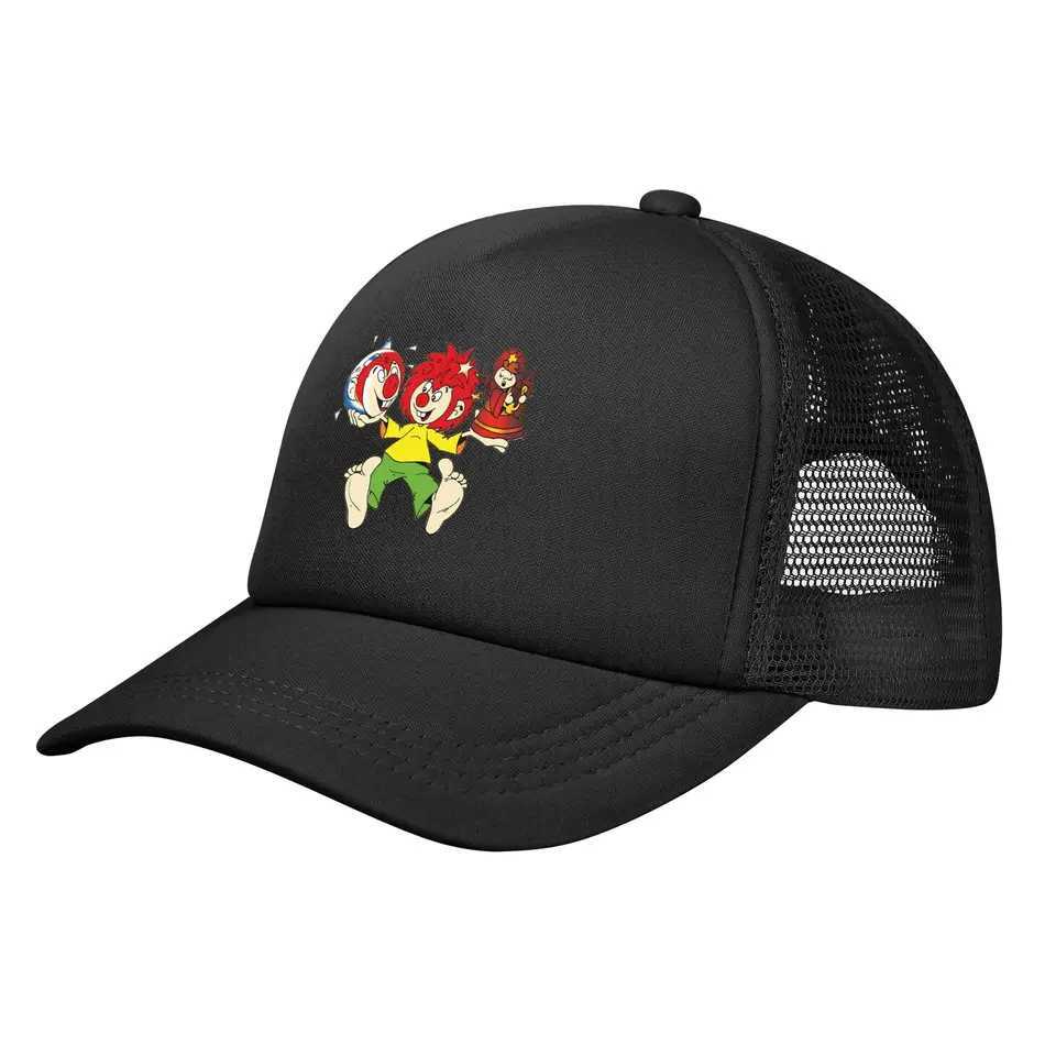 Pumuckl feiert Weihnachten Trucker Caps Unisex Outdoor Mesh Baseball Caps Polyester Breathable Sun Caps S260306