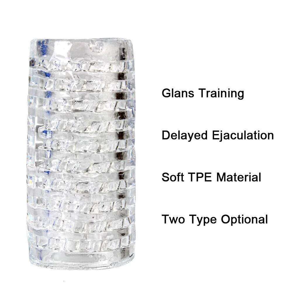 Male Masturbation Cup Transparent Masturbator Egg Adult for Men Sucking Penis Pump Exerciser Sex Toys W260305