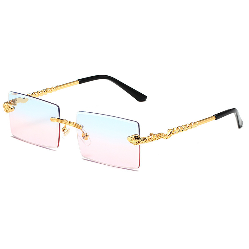 Designer Sunglasses 2023 New Snake-shaped Outdoor Cycling Sunglasses Metal Sunglasses European And American Square Men And Women Trendy High-end Sungl