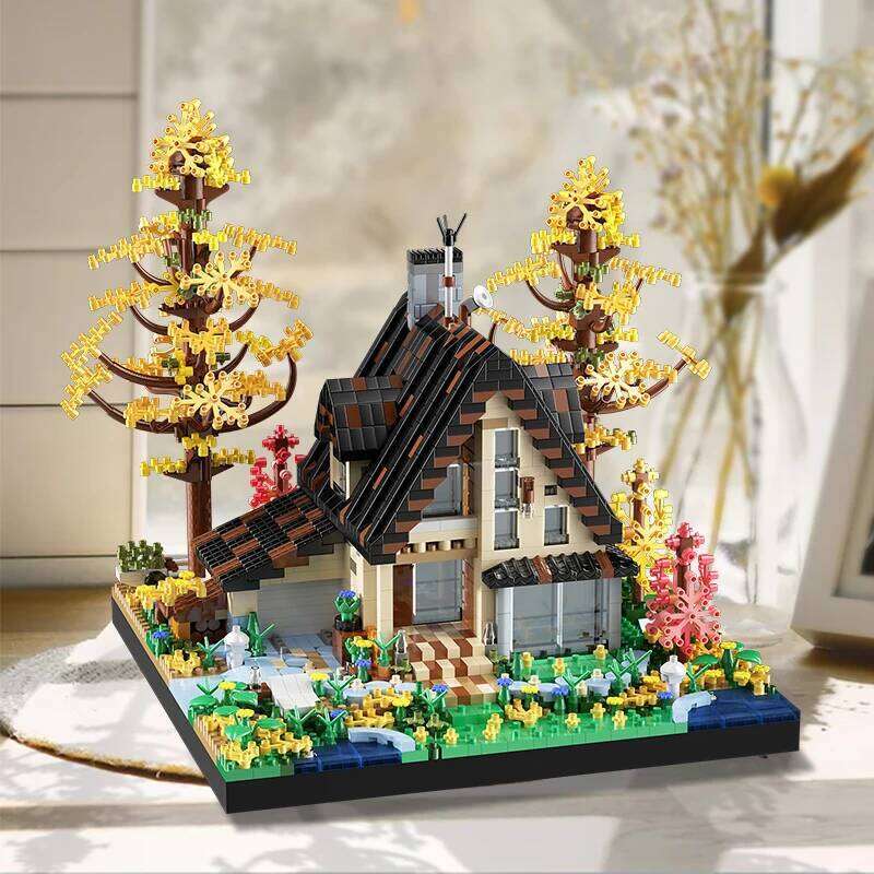 2635PC Forest Wooden House Building Blocks Cabin Model Bricks City Street View Kids Toys Educational Girls Boys Birthday Gift Z260305