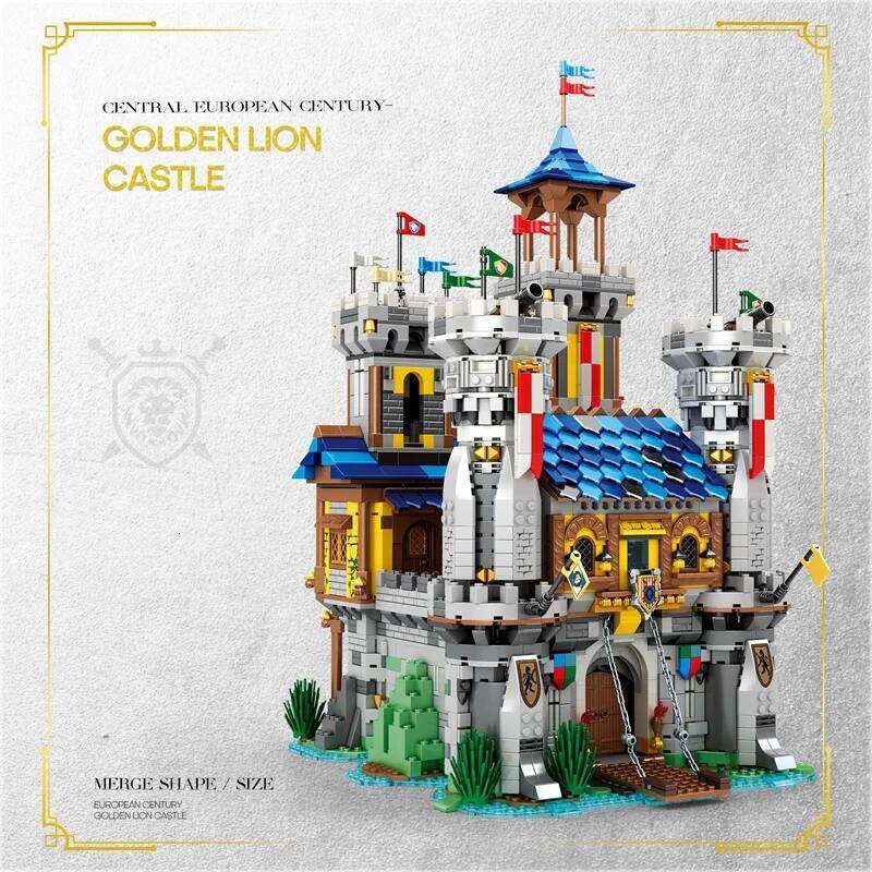 Medieval Castle Building Blocks Model European Style City View MOC Bricks Creative Desktop Decoration Toys For Kids Z260305