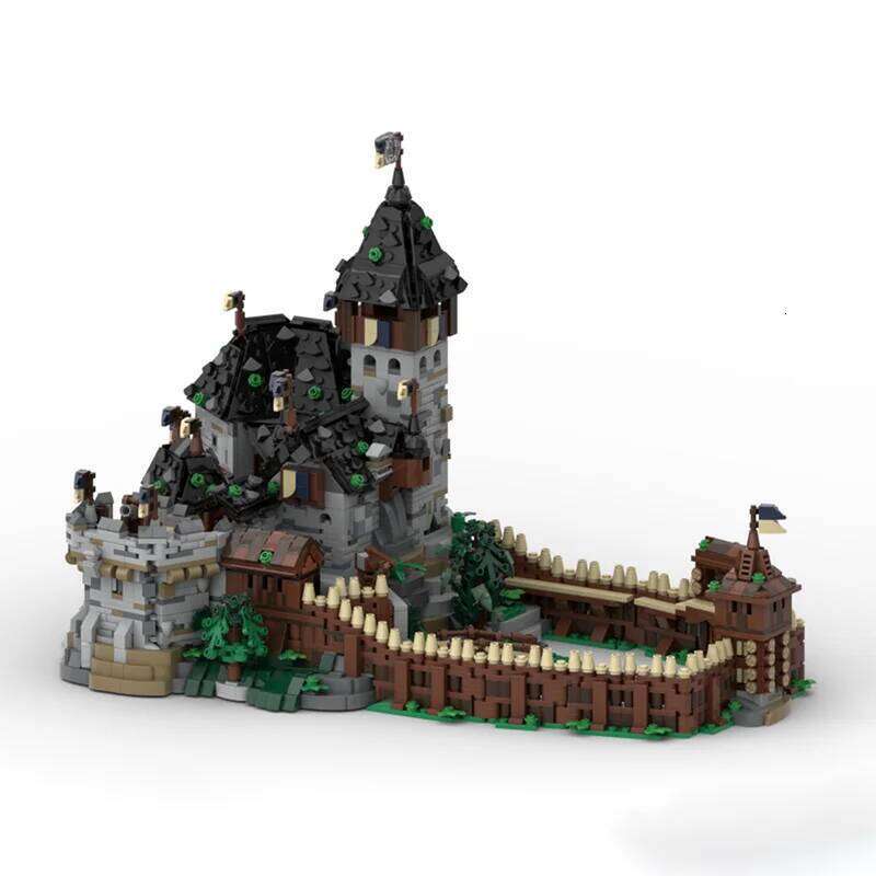 Brand new MOC European medieval street scene Blaustein Castle Duke's Mansion model DIY assembly building blocks toy gift Z260306