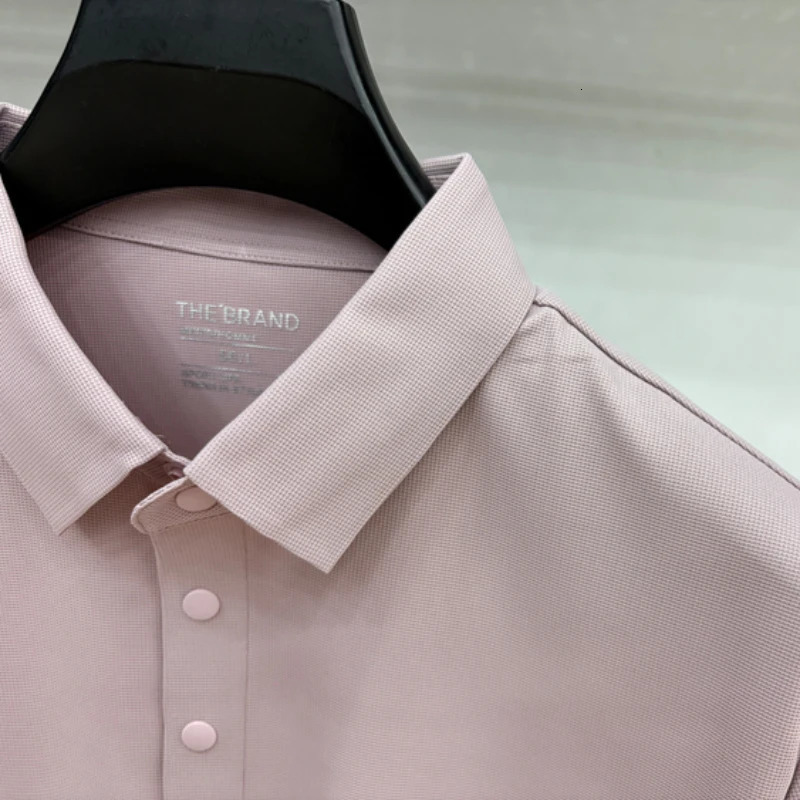 Mens Short Sleeve Polo Shirts - 12 Colors Stretch Seamless 4 Buttons - High Quality Classic and Trendy 260304