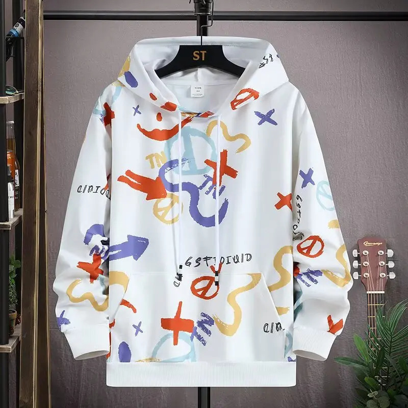 2026 Mens Cool Hoodies Spring Hip Hop Oversized Sweatshirt Graphic Hoodies Harajuku Streetwear Pullover Mens Clothing 260228