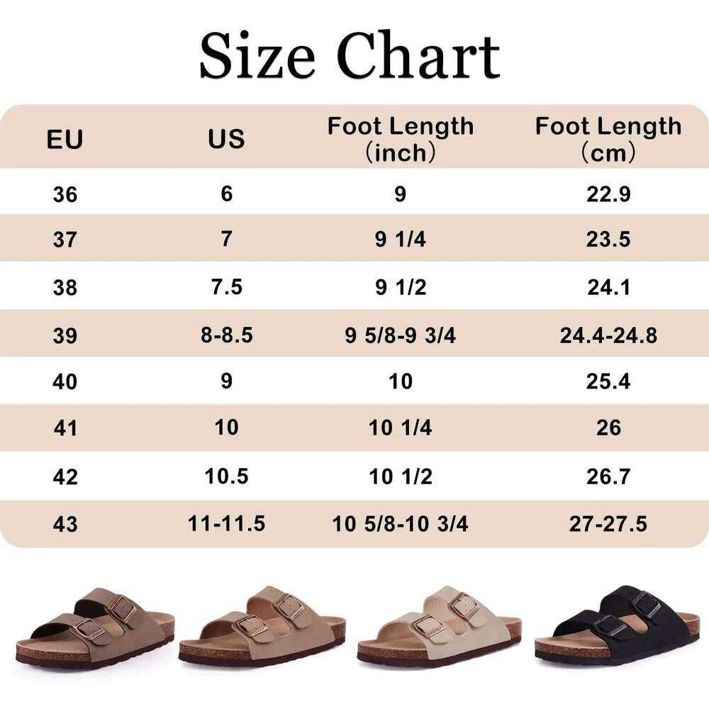 Litfun Classic Thick Soles Women Fashion Cork Footbed Sandals Unisex Summer Beach Slippers Slip-on Home Flat Slide