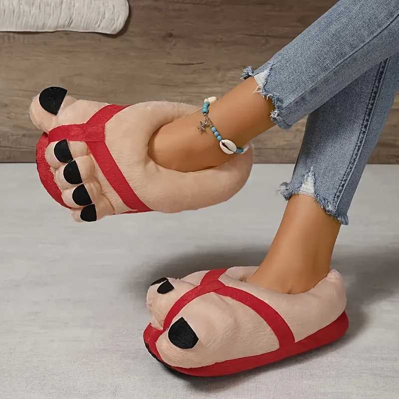 Novelty Slippers Comfortable Indoor Plush Warm Home Shoes Casual and Interesting Home Shoes Funny Big Foot Slippers S260305