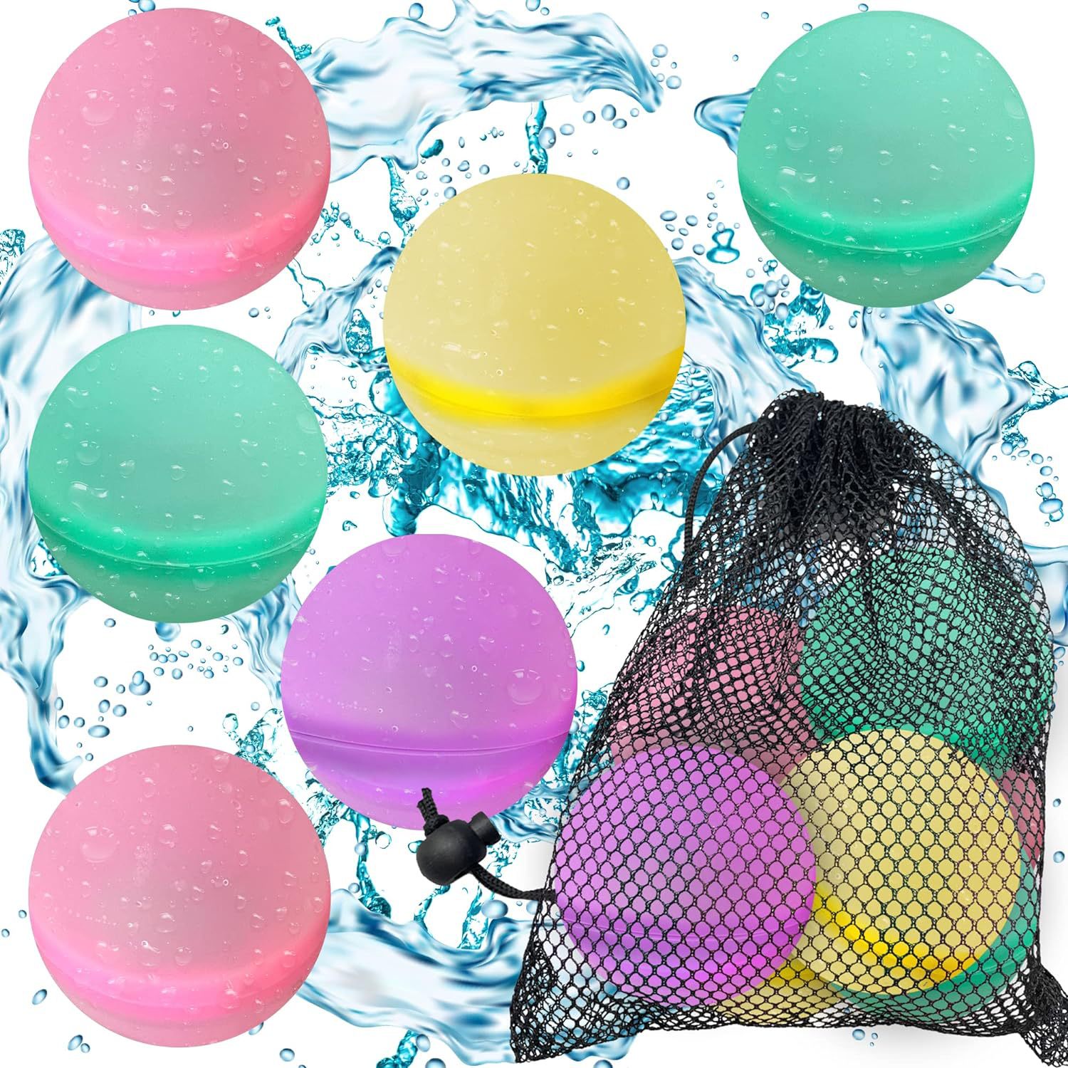 Summer water toy: silicone magnetic water ball, quick to fill and reusable