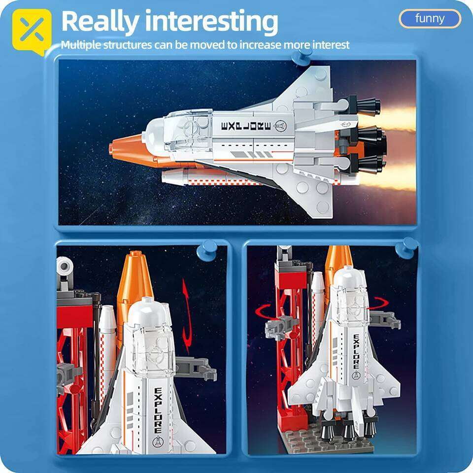 133PCS Aerospace Space Rocket Launch Center Base Puzzle Model Mini Building Blocks Assemble Bricks Children Christmas Toys Z260305