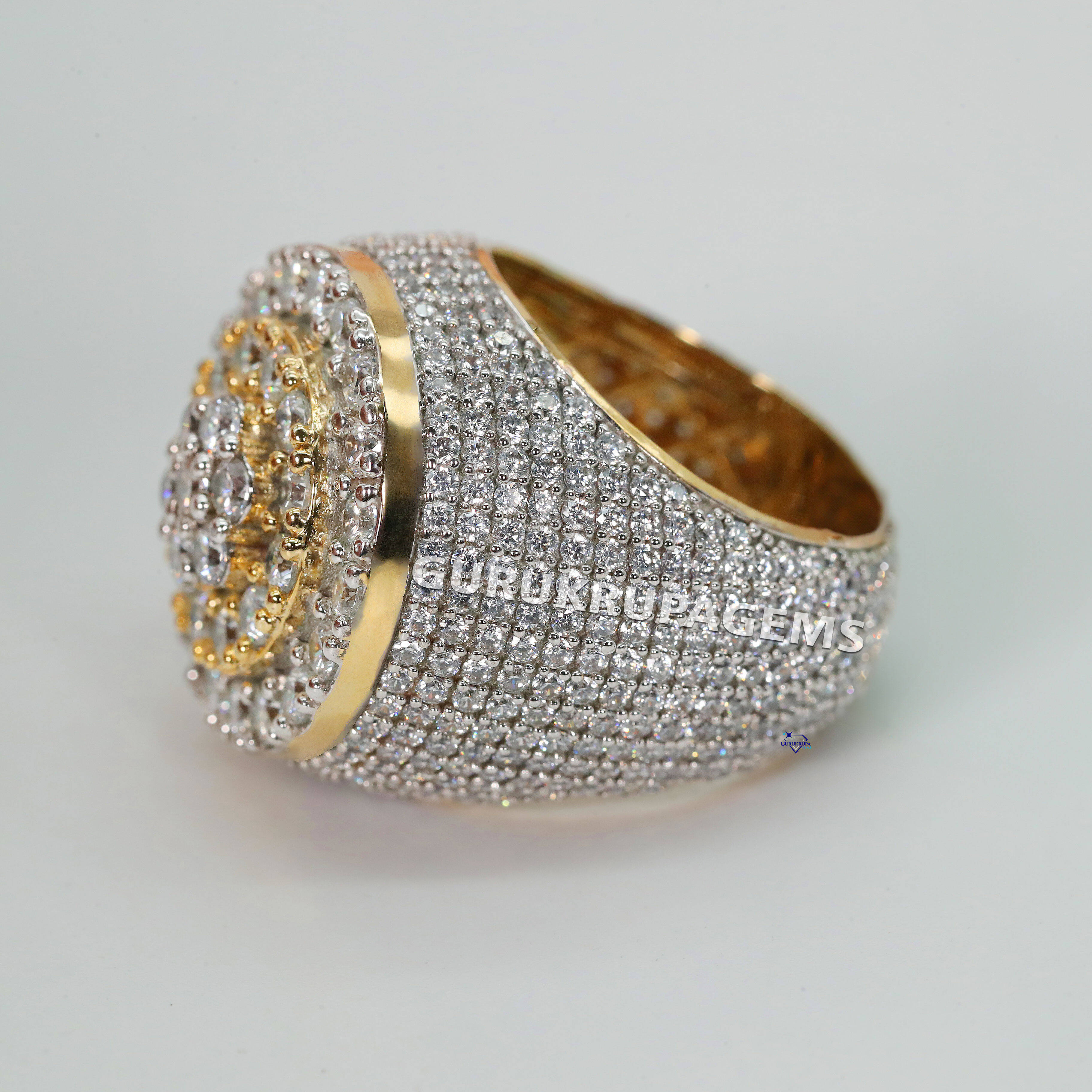 Mens Hip Hop Ring Fine Jewelry Featuring Moissanite Diamonds 925 Sterling Silver Wholesale for Weddings