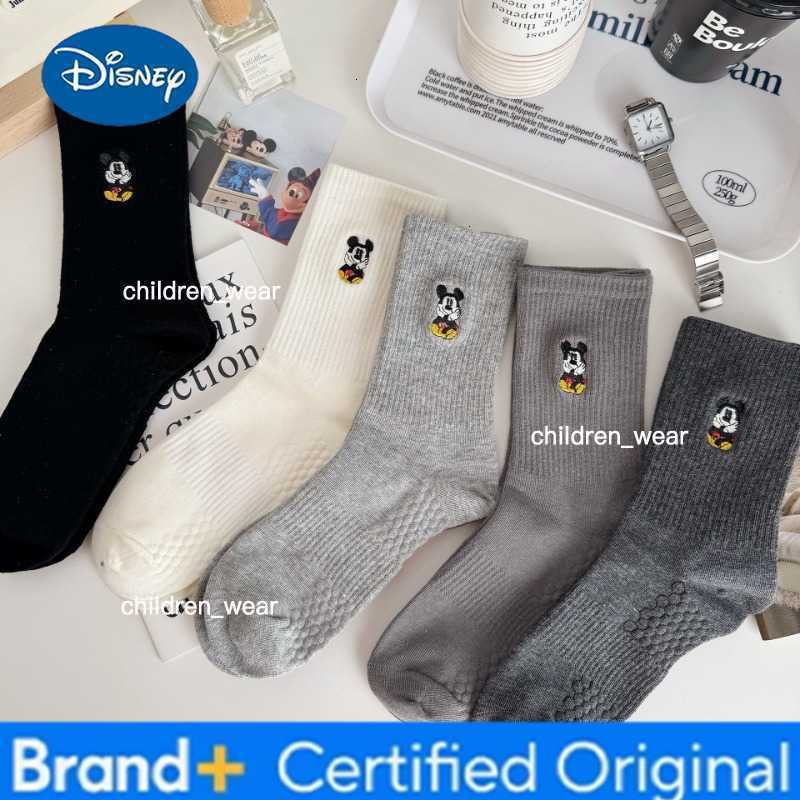 Disney 5 Pairs Mickey Mouse Crew Socks Middle Tube Streetwear Soft Breathable Cotton Casual Socks Funny Fashion Socks Gifts New H260306