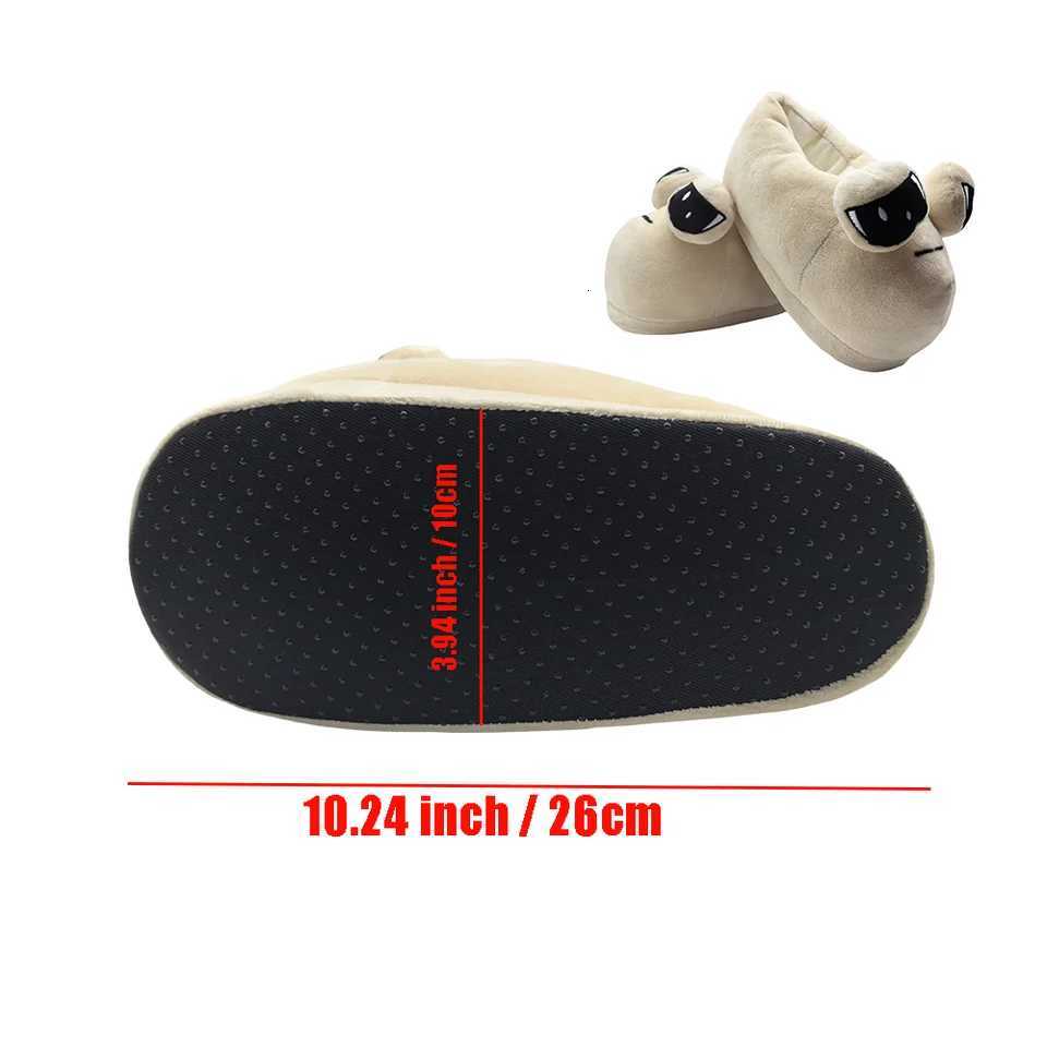 TreasuringU Sad Pou Plush Slippers with Toys New Fashion Animals Snail Fluffy House Shoes Women Men Indoor Soft Alien Slipper S260305
