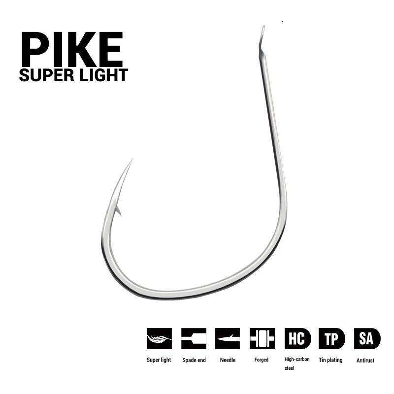 30pcs 2/0 3/0 Super Light Pike Hooks Slow Jigging Slim Jig Fish Hook Fishhook Sea Fishing Accessories Tackle S260305