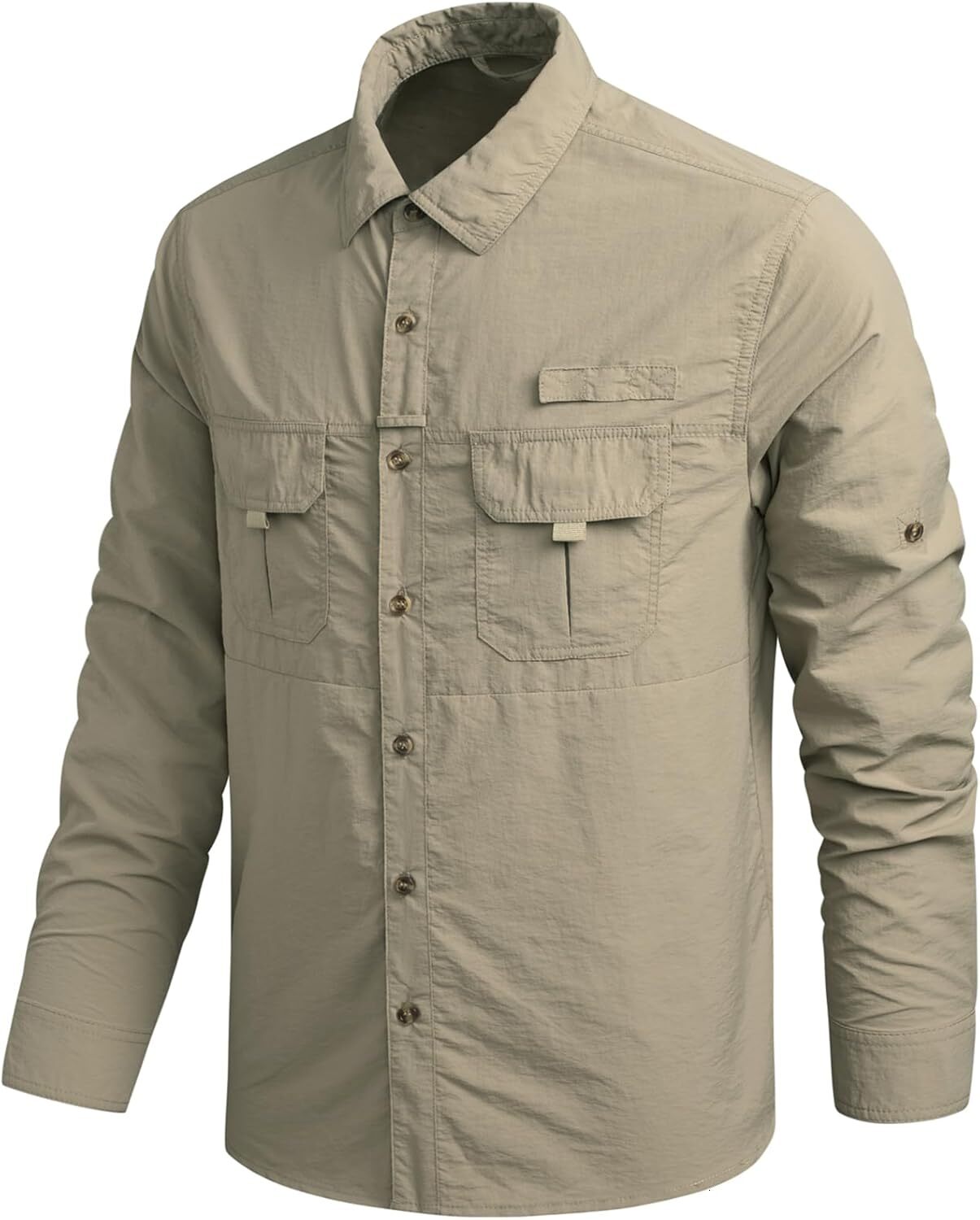 Men's Fishing Long Sleeve Travel Work for Men Button Down Shirts