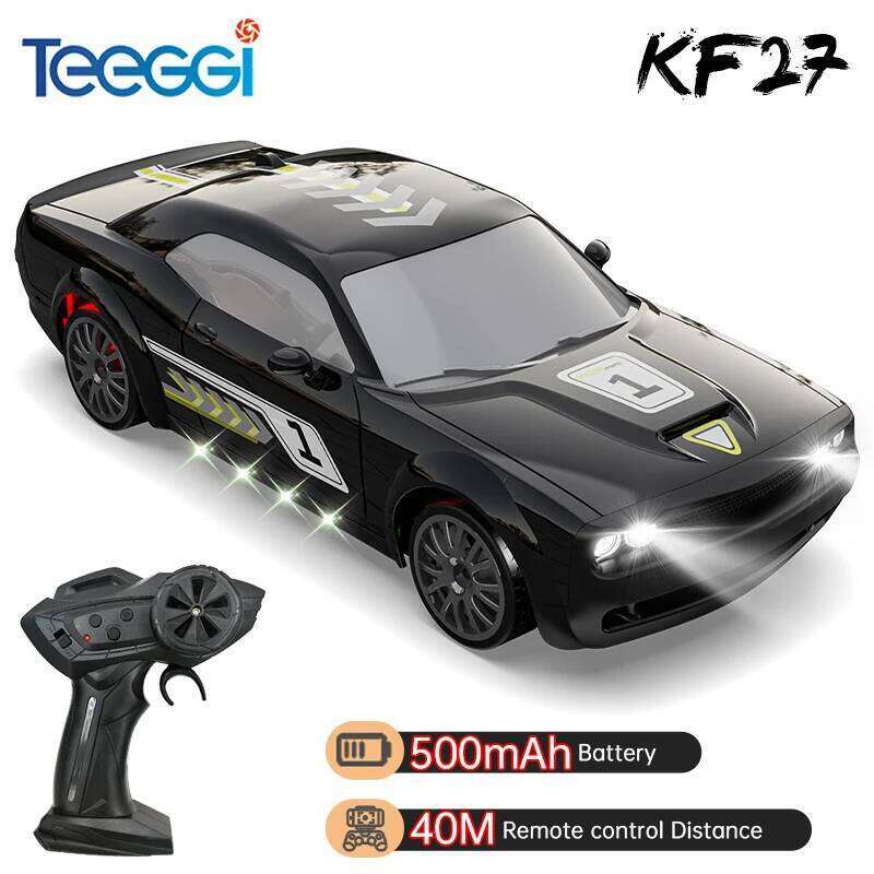 Teeggi 2.4G RC CAR With LED Light 4WD Remote Control Drift Cars Professional Racing Toys for Children Gifts VS GTR Model AE86 C260305
