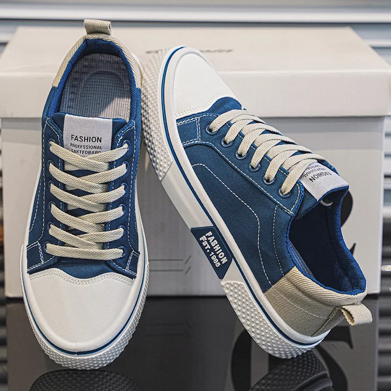 2026 Summer Mens Breathable Versatile Skateboarding Shoes Mens Soft Bottom Casual Sports Trend Fashion Canvas Shoes 48size 260305
