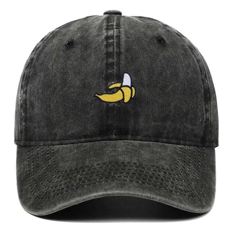 Banana Embroidered Baseball for Men and Women Sunshade Duck Tongue Hats Outdoor Travel Y260304