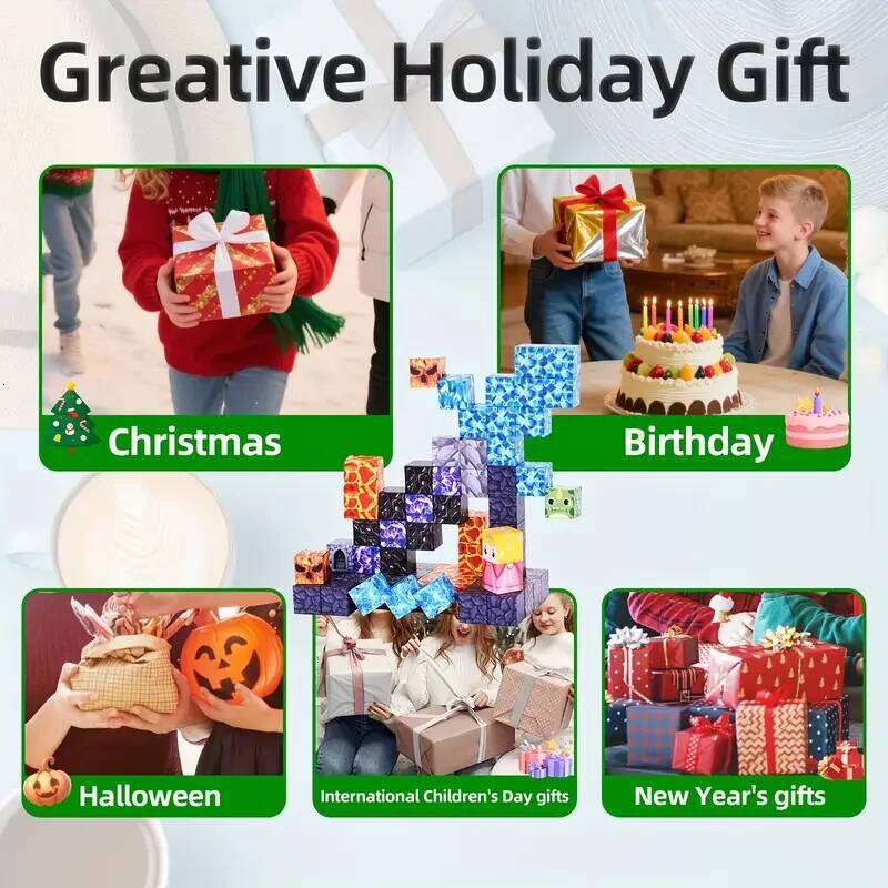 297 Magnetic DIY random plastic stacked creative shape educational structure station toy building blocks Z260305