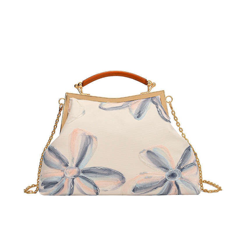 Tote Embroidered New Chinese Style For Women Vintage Lock Clasp Evening Floral Handbag Shell Bag Elegant Crossbody Bag