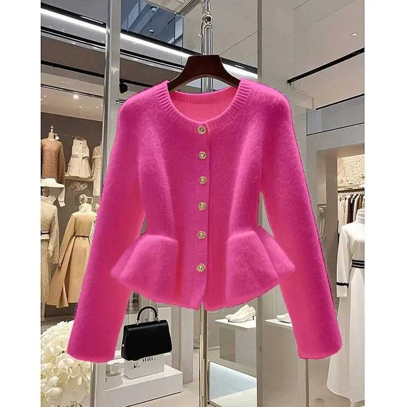 New Sweater Cardigan Women Autumn Winter Womens Temperament Long Sleeve Waist Knitwear JaCKet Female Coat Tops M260306