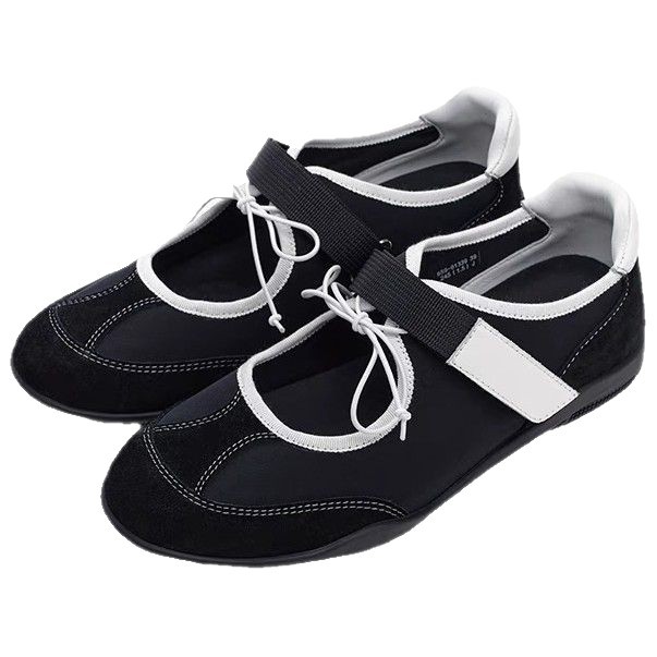 Amazon interior height increasing ballet shoes women's spring leather casual sports shoes Mary Jane single shoes versatile Korean style