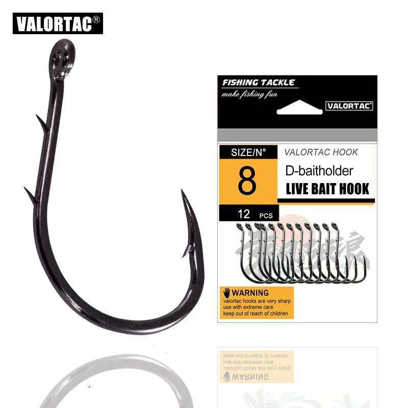 12pcs /Lots beak baitholder Hook With Double Baitholder Barbs great bait Fishing fishhooks for livebait fishing S260305