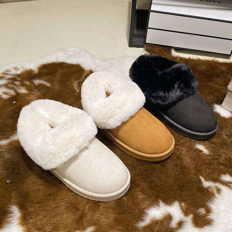 2025 Winter New Women's Snow Boots Round Head Short Tube Thick Bottom Fashionable Multi functional Anti slip Warm Cotton Shoes