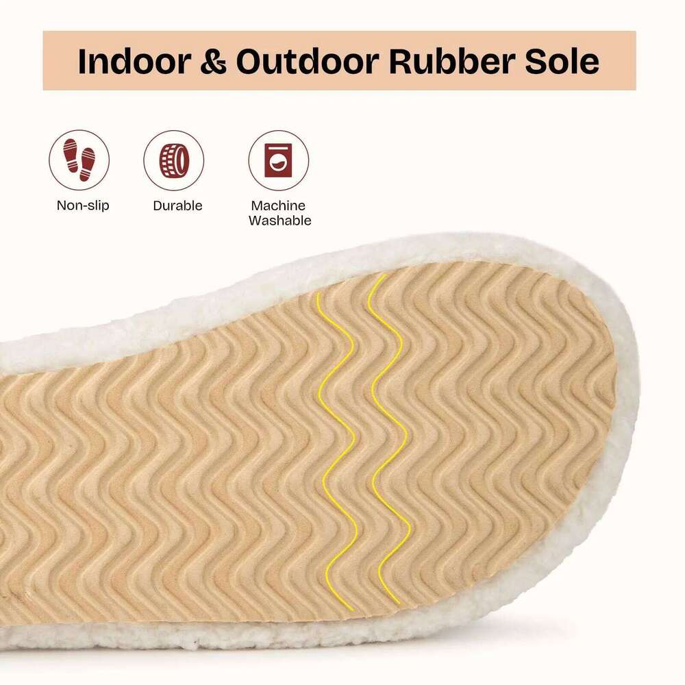 Litfun Winter Fluffy Anti-slip Open-toe Soft Sole Indoor Slides Furry Warm Cozy Bedroom Women's Slippers