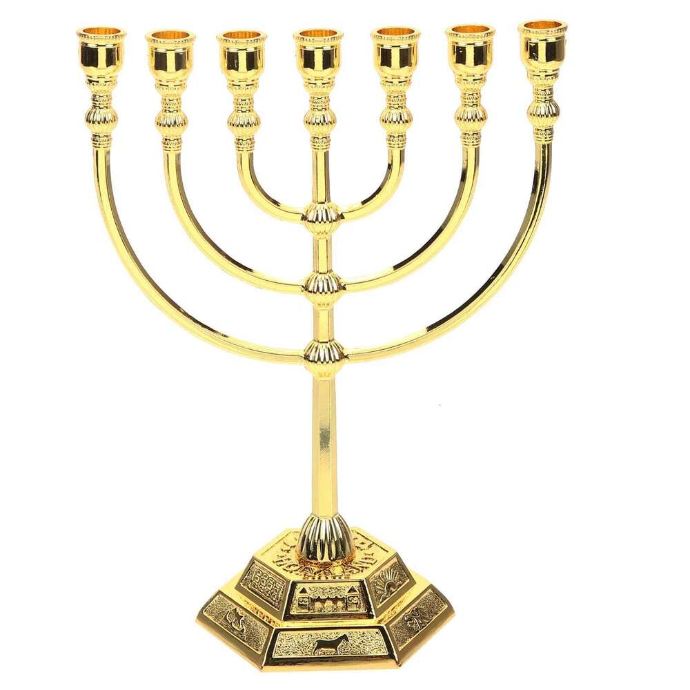 Holder Candlestick Menorah Stand Holders Jewish Decor Bed Above Wall Bedroom Candelabra Chanukah Branches Taper Vintage Retro XJ260305